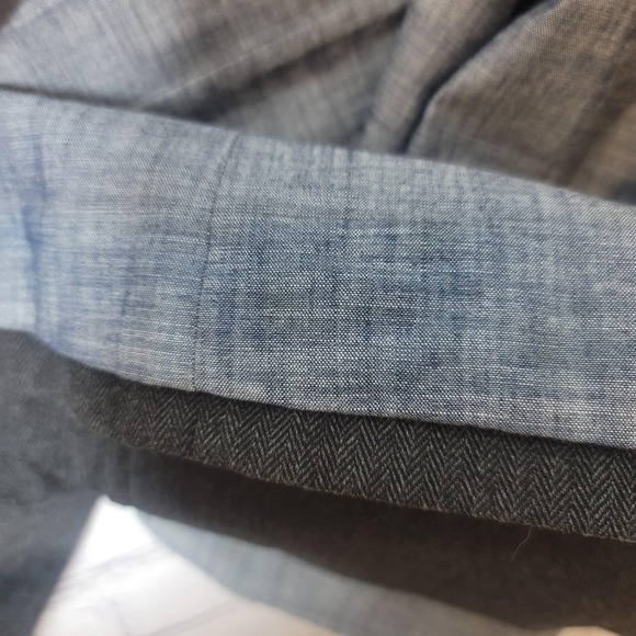 Gap Blazer Mens XL Tall Gray Herringbone Cotton Blend Sport Coat Jacket Denim - Picture 12 of 13